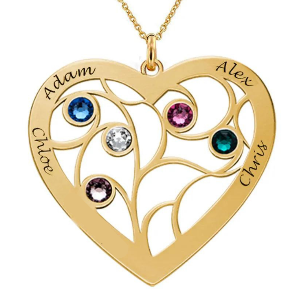 Heart with Birthstone Necklace My Little Necklace