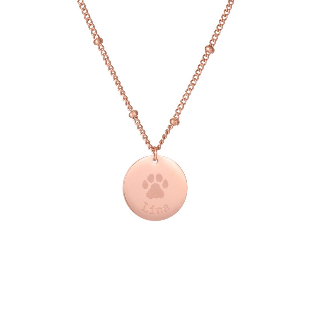 Personalized Paw Print Necklace