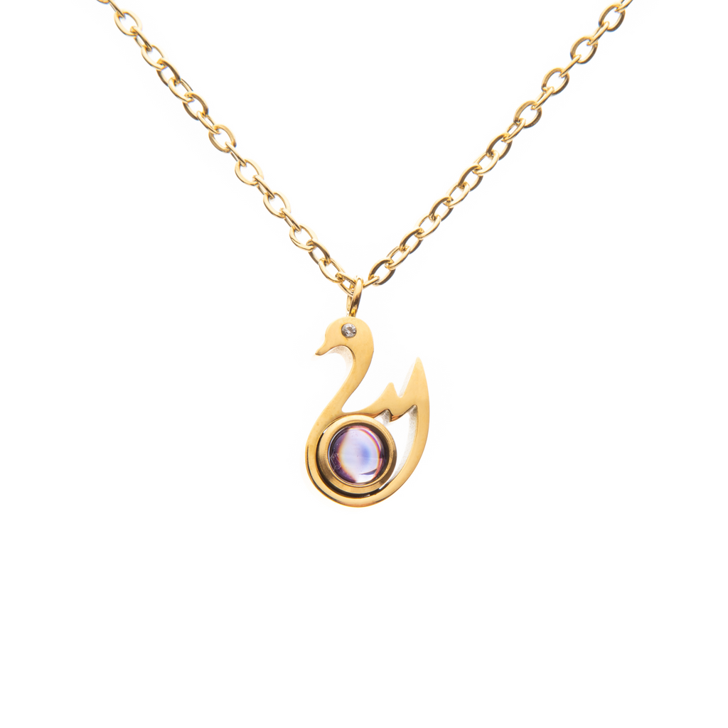 Mystery Projection Pendant – Swan’s Eternal Elegance