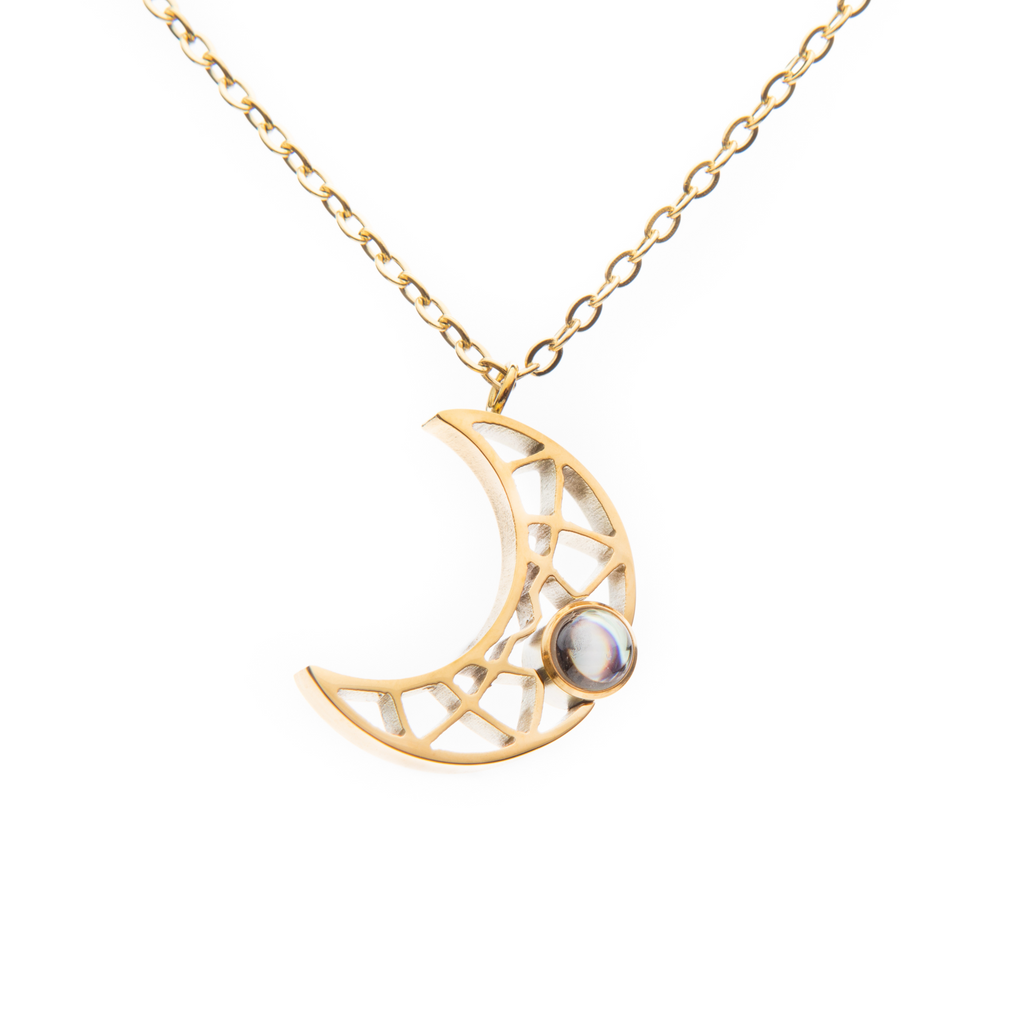 Mystery Projection Pendant – Crescent Moon’s Secret Whispers