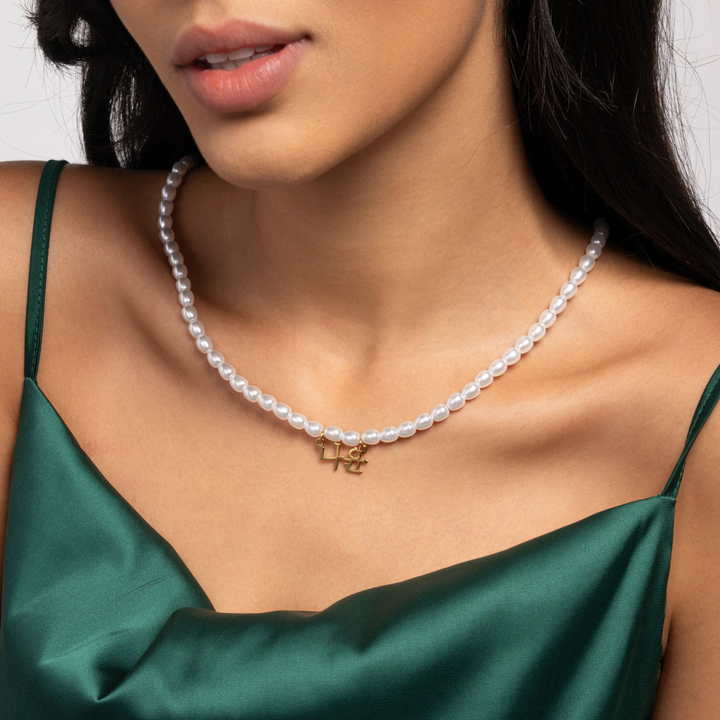 Korean Pearl Name Necklace