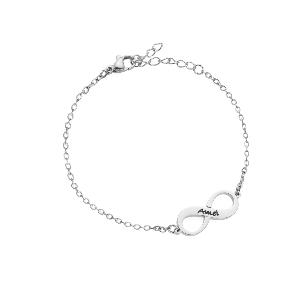 Personalized Infinity Pendant Bracelet