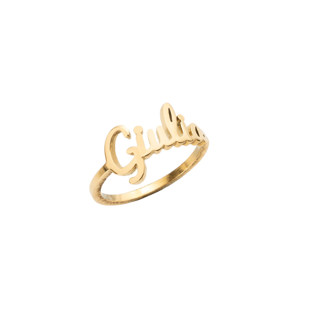 Personalized Cursive Name Ring