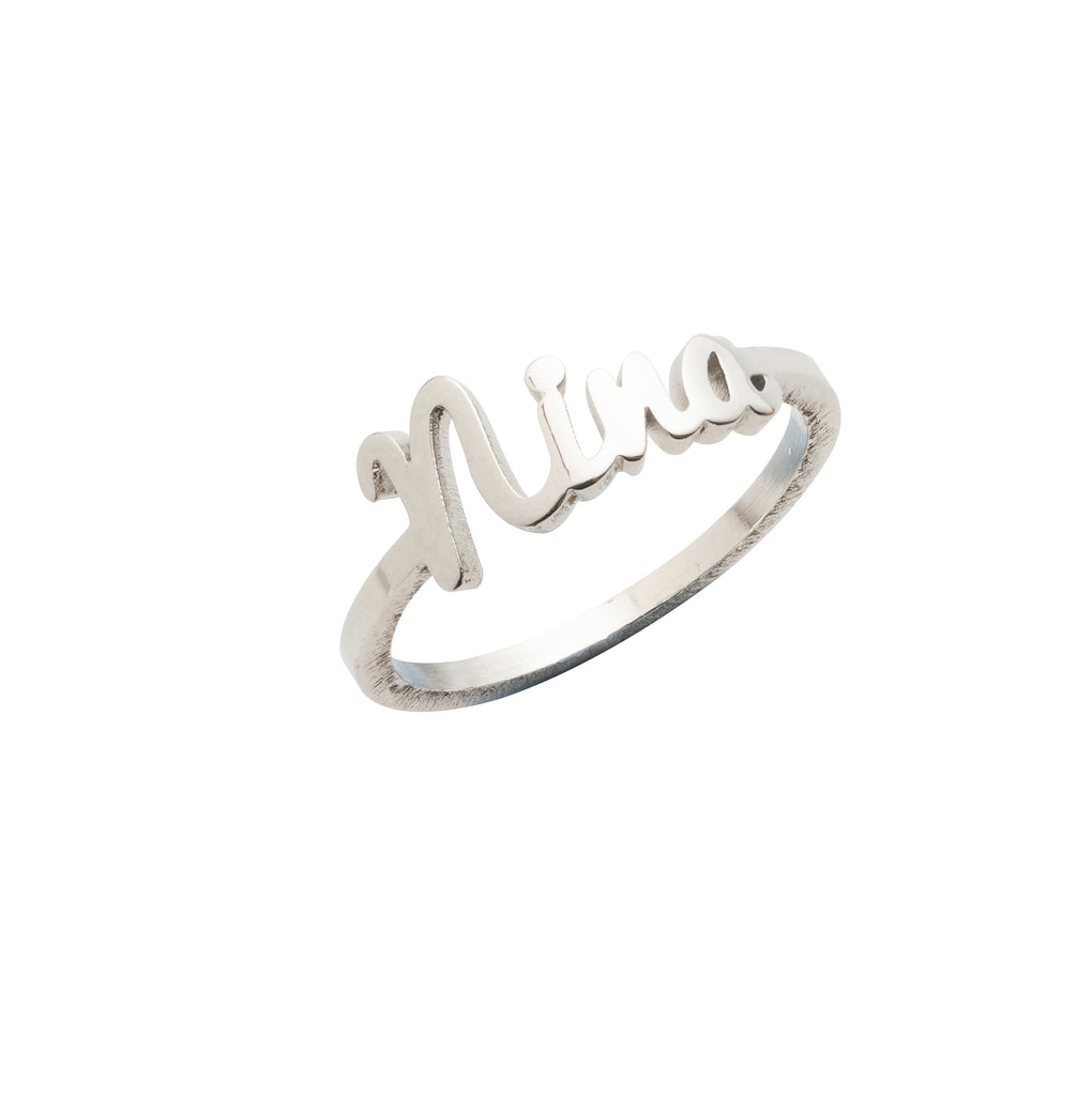 Personalized Cursive Name Ring