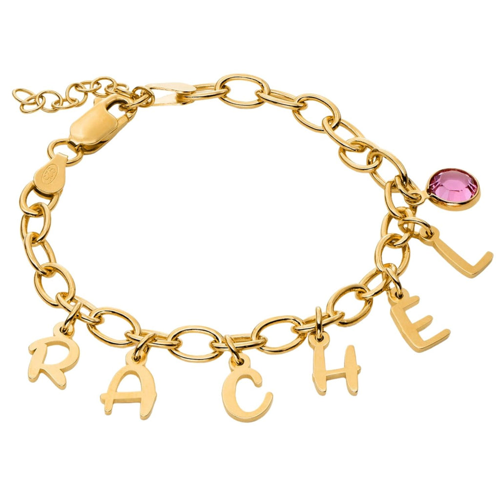 Girls Custom Name Charms Bracelet