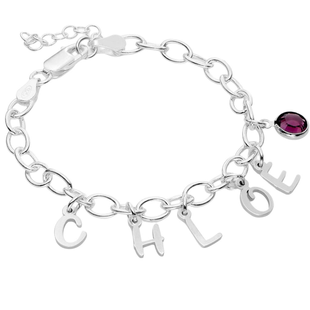 Girls Custom Name Charms Bracelet