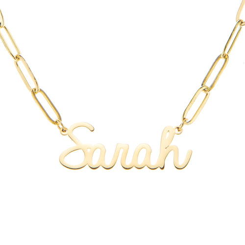 Paperclip Personalized Name Necklace