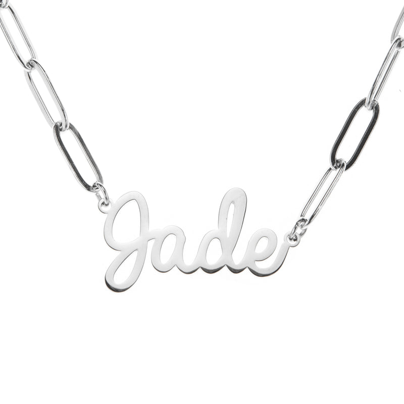 Paperclip Personalized Name Necklace
