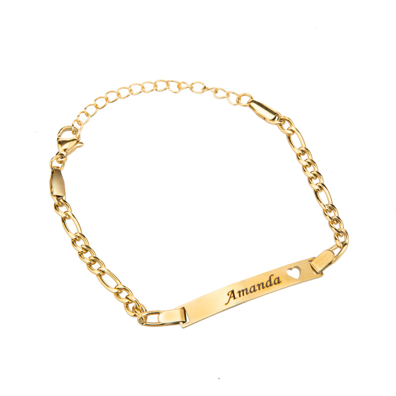 US Custom Name Bracelet Gold/Silver Beaded Stackable Mama Bracelet for All  Ages - Walmart.com