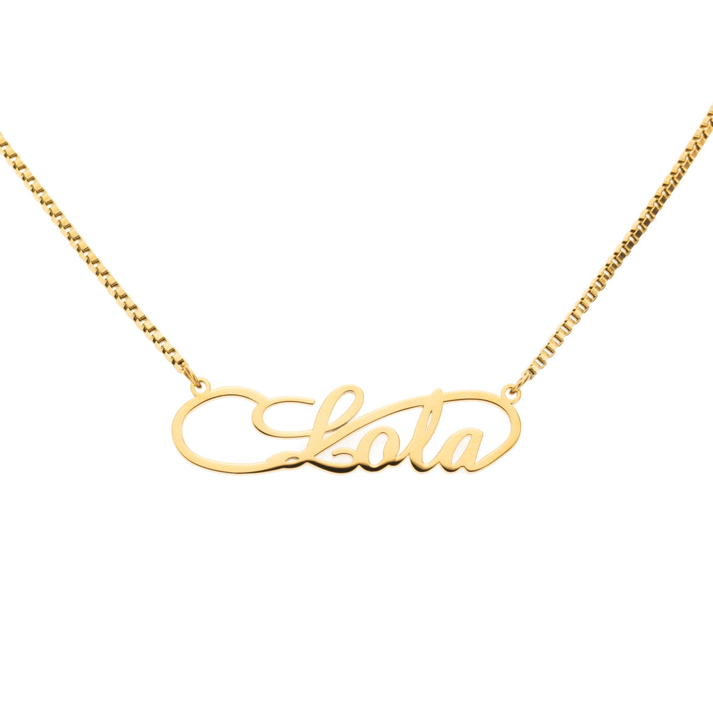 Infinite Name Necklace with Fine Chain
