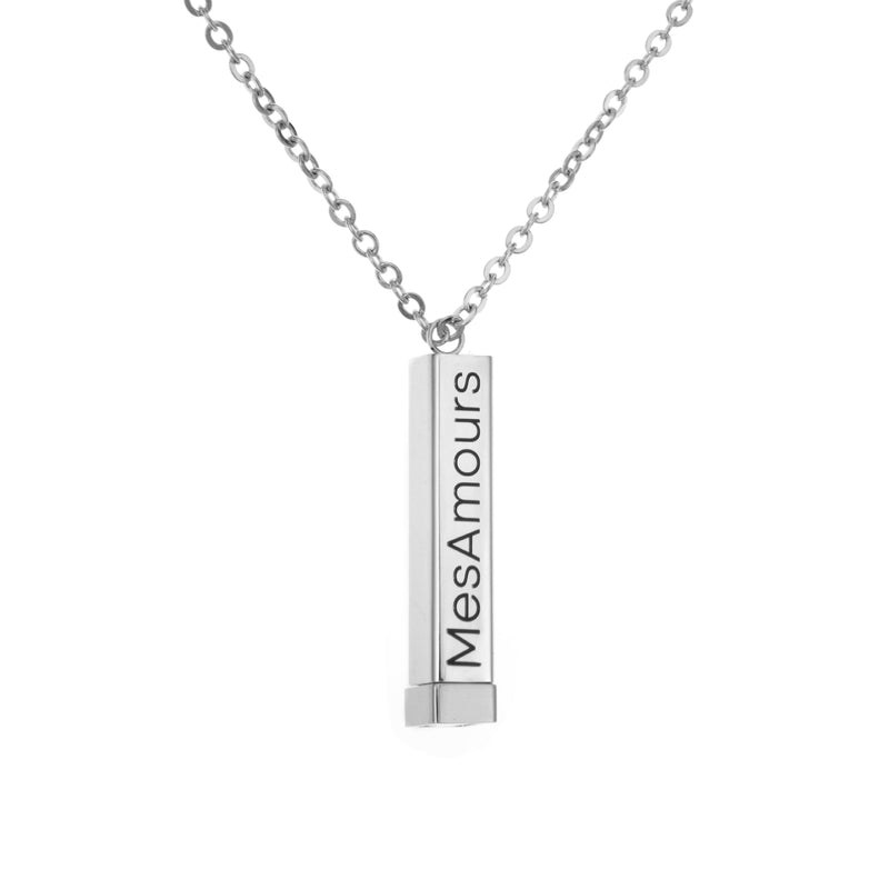 Square Tubes Necklace with Hidden Message