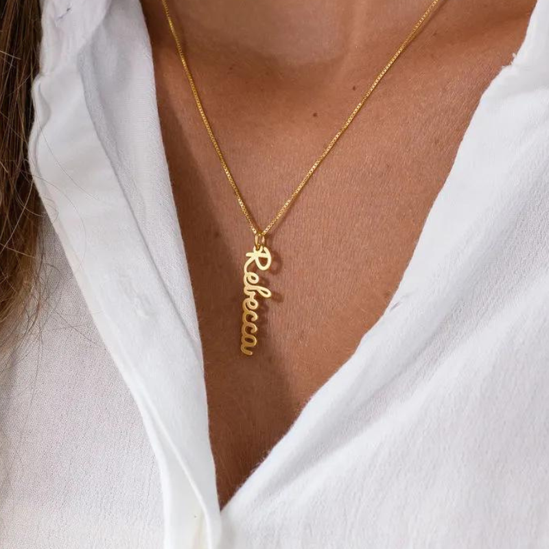 Personalized 2025 cursive necklace