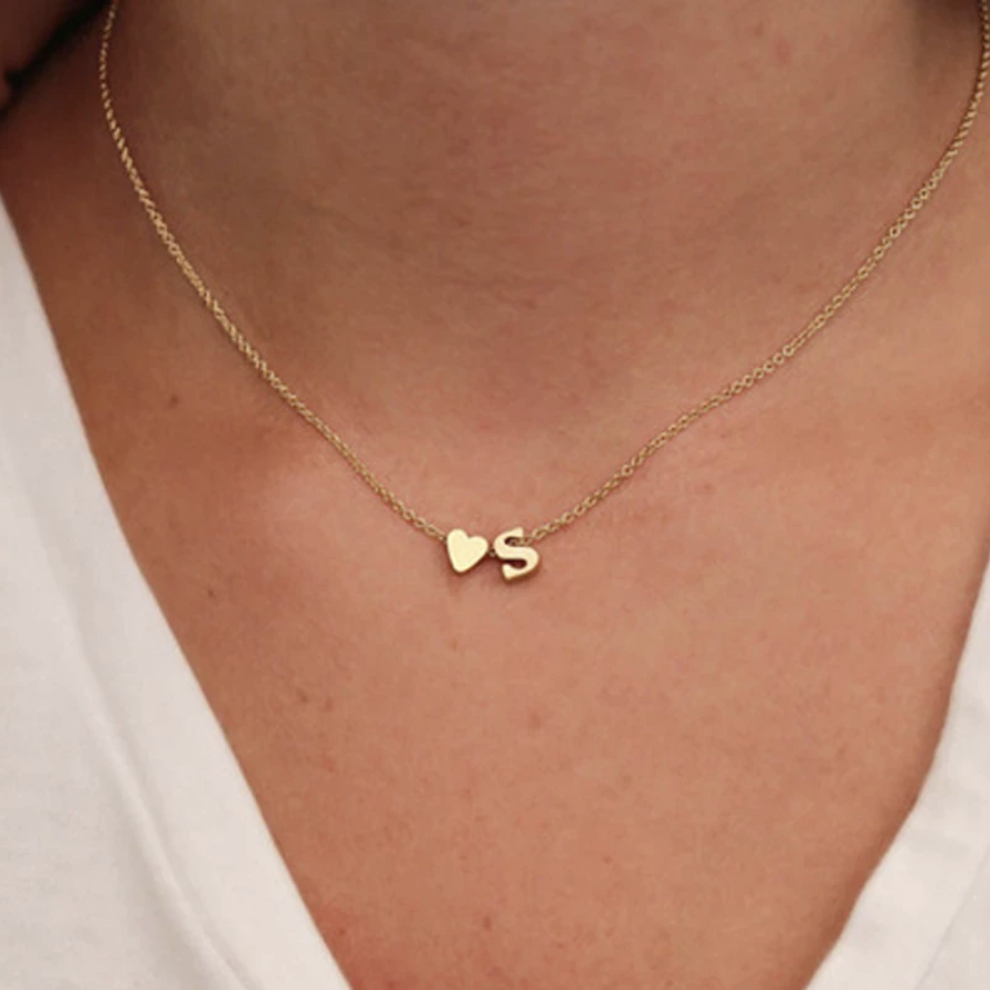 Initial with 2025 heart necklace