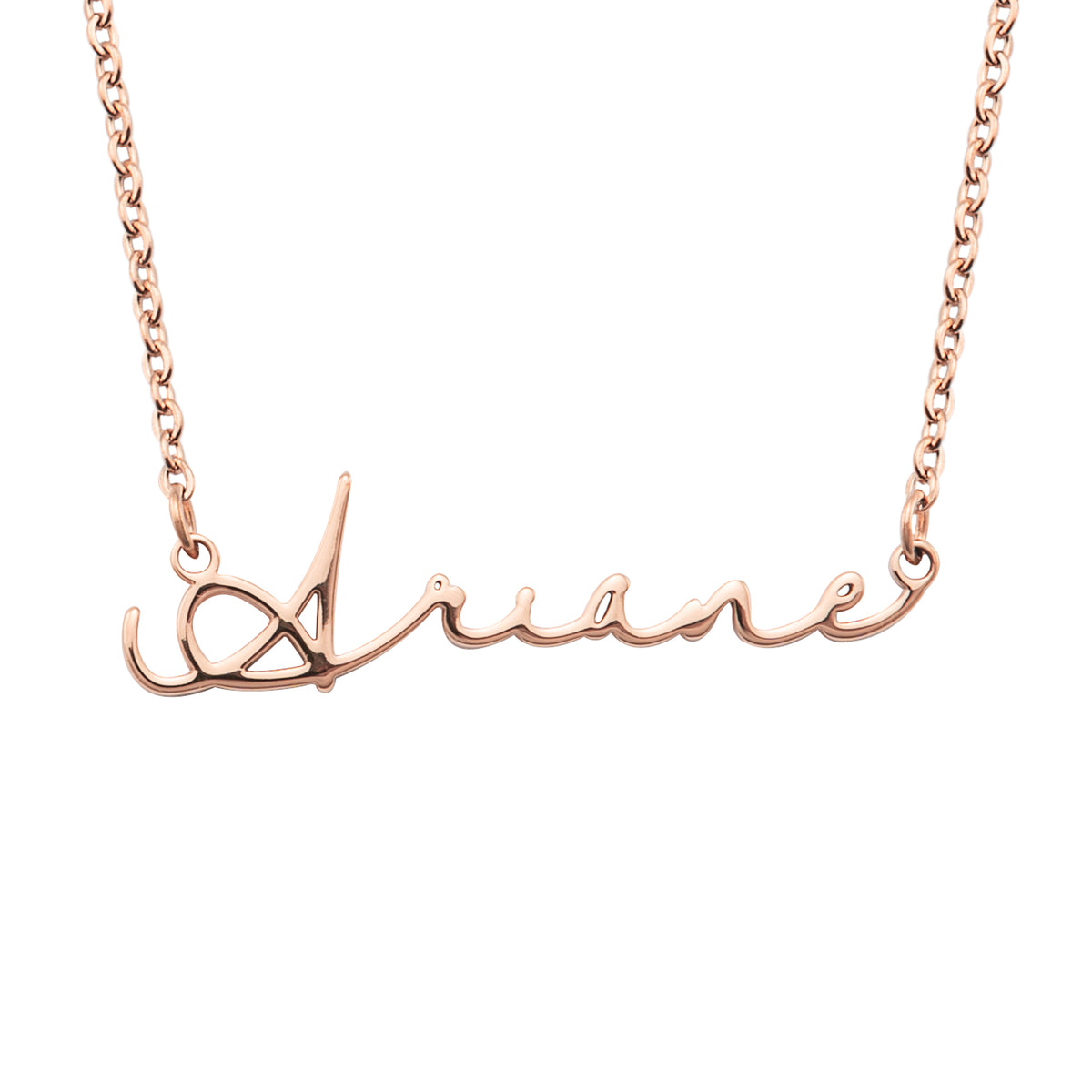 Horizontal Signature Name Necklace | My Little Necklace