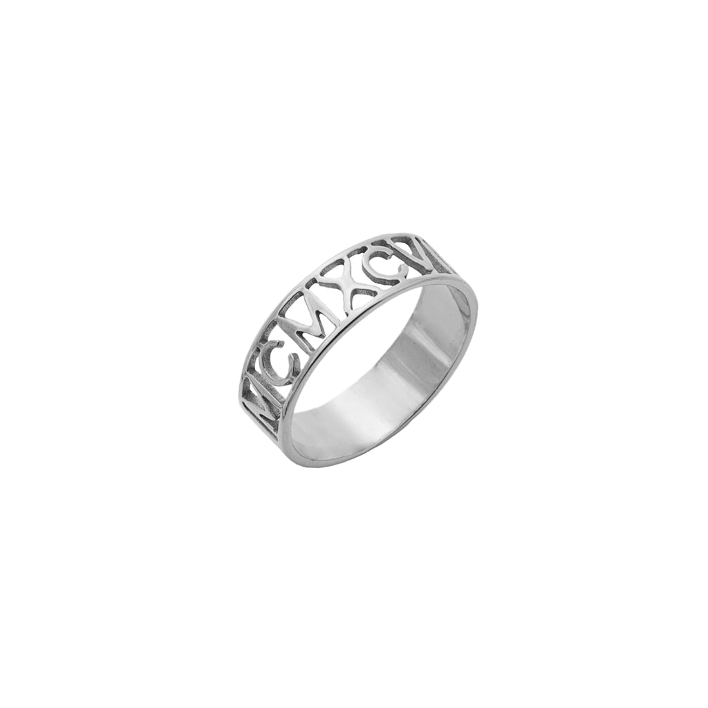 Personalized Roman Numbers Ring