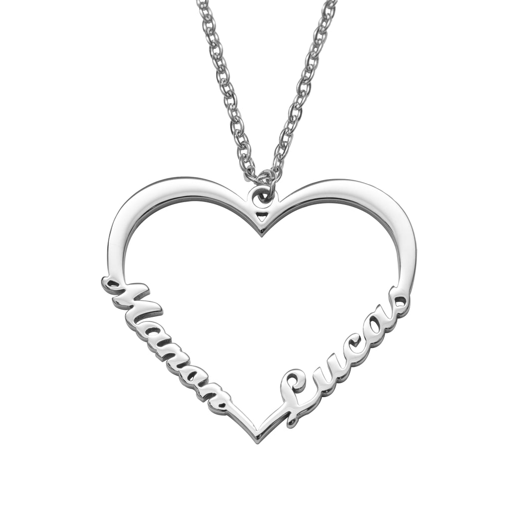 Heart Custom Necklace Two Names