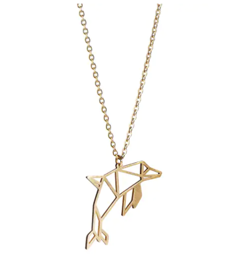Origami Necklace | Dolphin