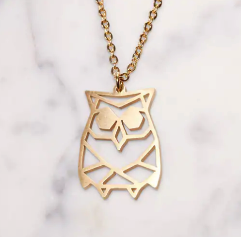 Origami Necklace | Owl