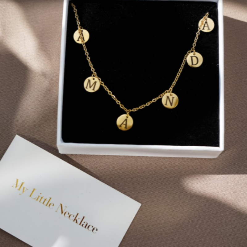 Medals Name Necklace