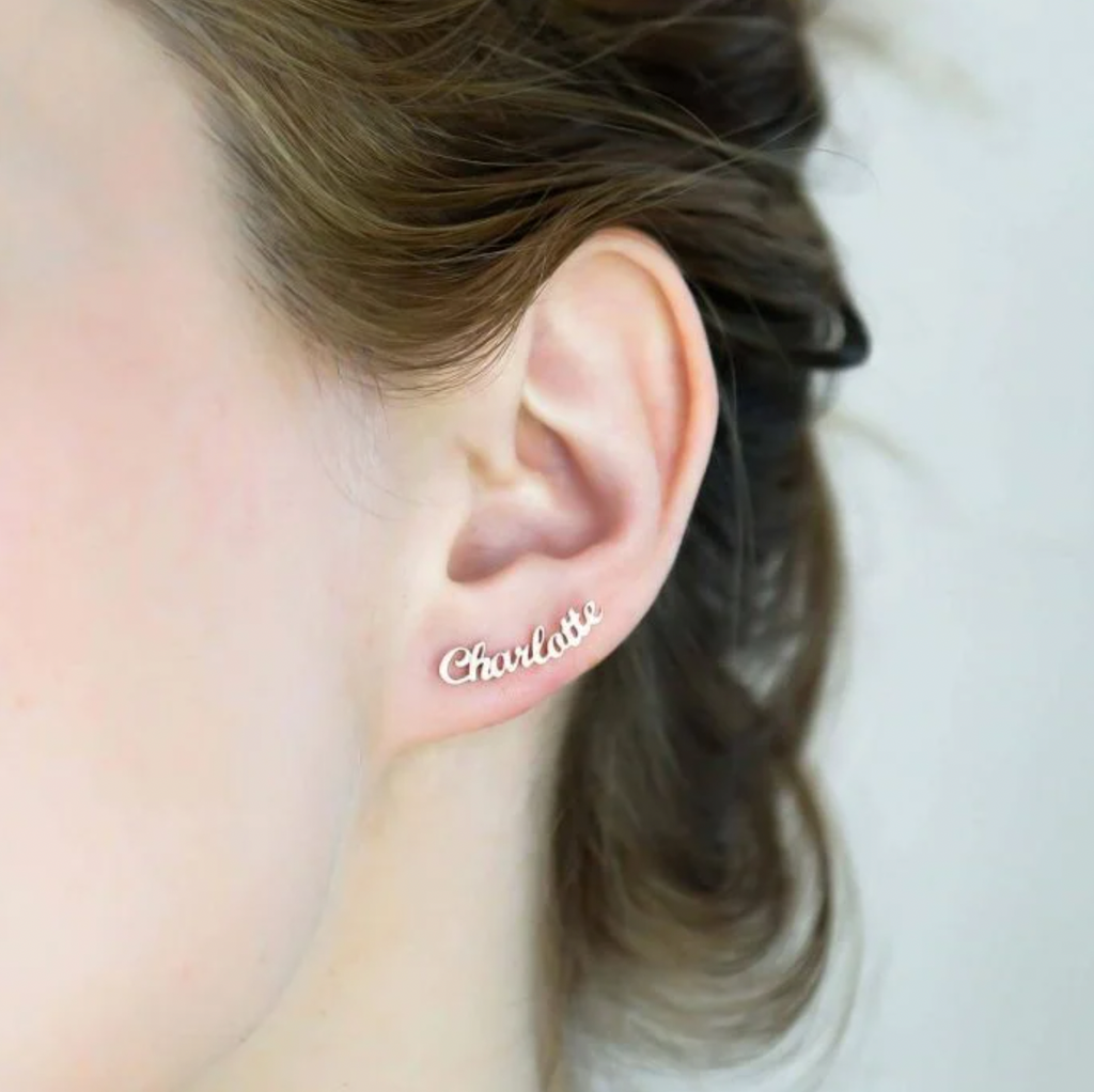 Double Name Personalized Earrings