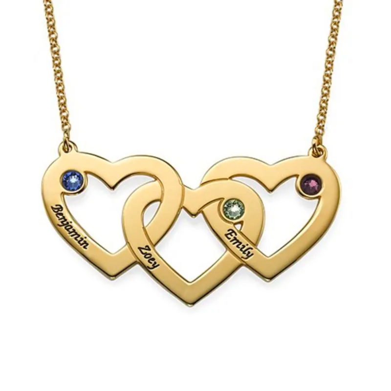 Triple Heart Horizontal Necklace