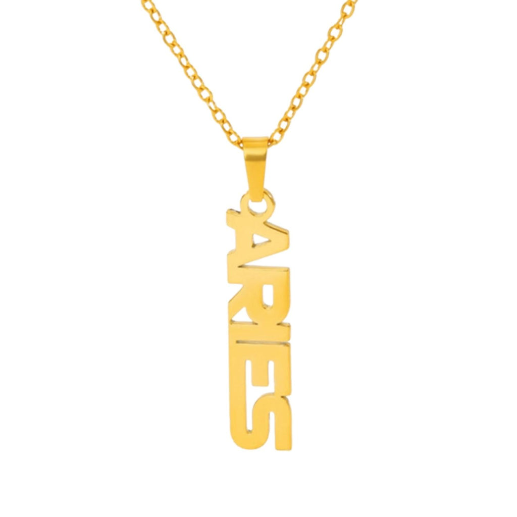 Zodiac Name Necklace - Aries
