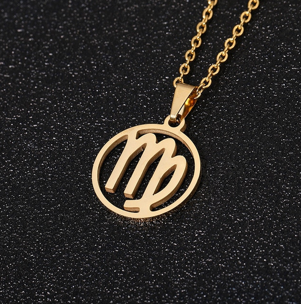 Virgo zodiac store sign pendant