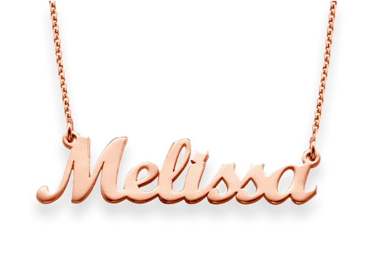 Melissa name necklace online